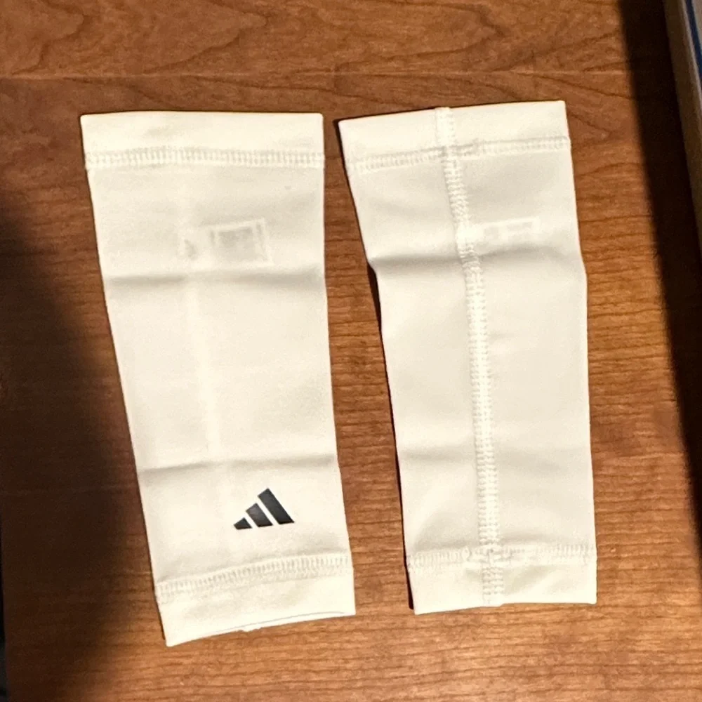 NEW Adidas Youth White Shin Guard Compression Sleeve